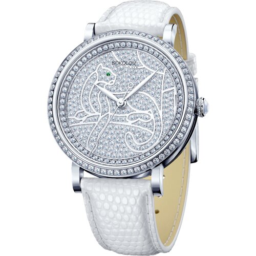 Женские серебряные часы - видео на модели