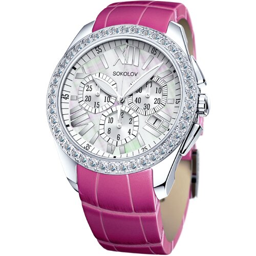 Женские серебряные часы - видео на модели