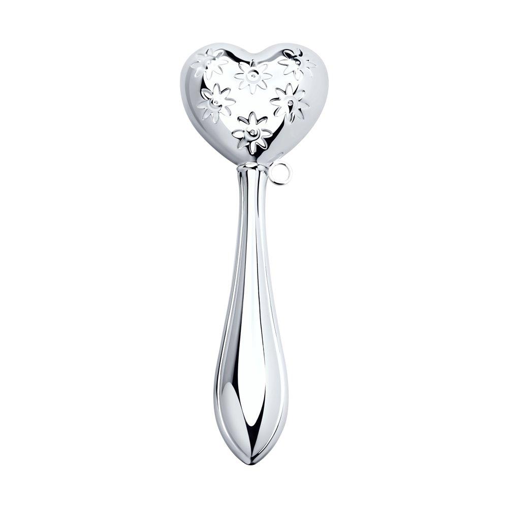 Погремушка «Сердце» из серебро