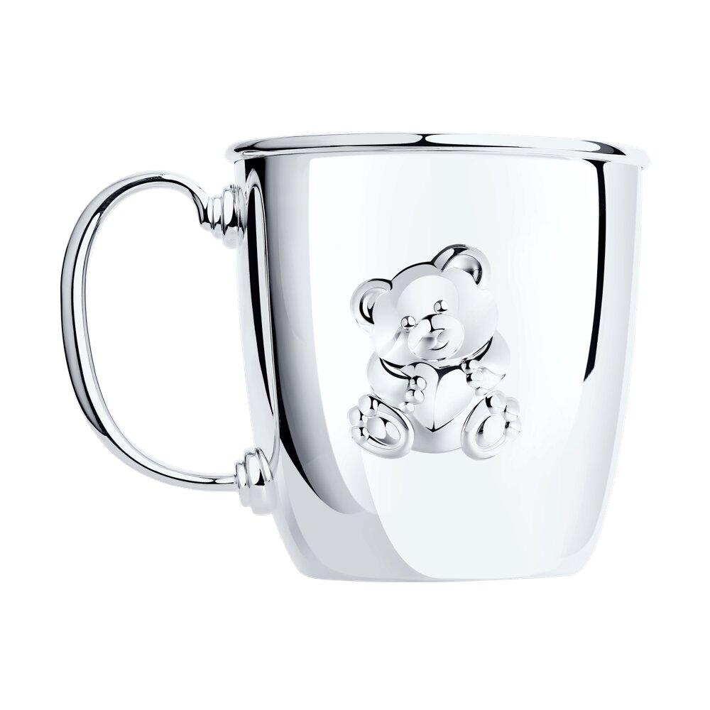 Кружка малая «Мишутка» из серебро