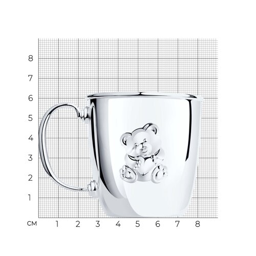 Кружка малая «Мишутка» из серебро — вид 2