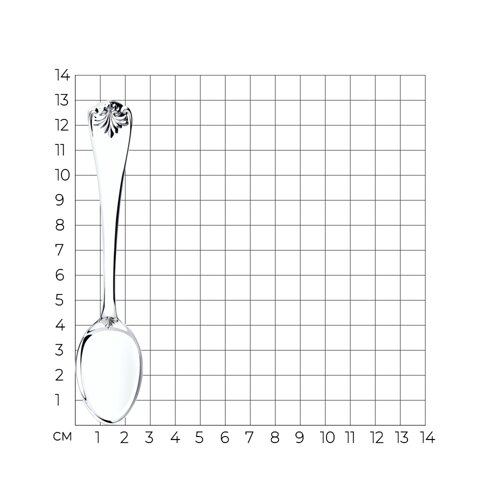 Ложка чайная "Antique" из серебро — вид 4