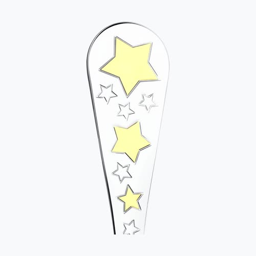 Вилка детская «Звезда» с позолотой из серебро — вид 2