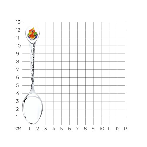 Ложка "Попугай" из серебро — вид 2