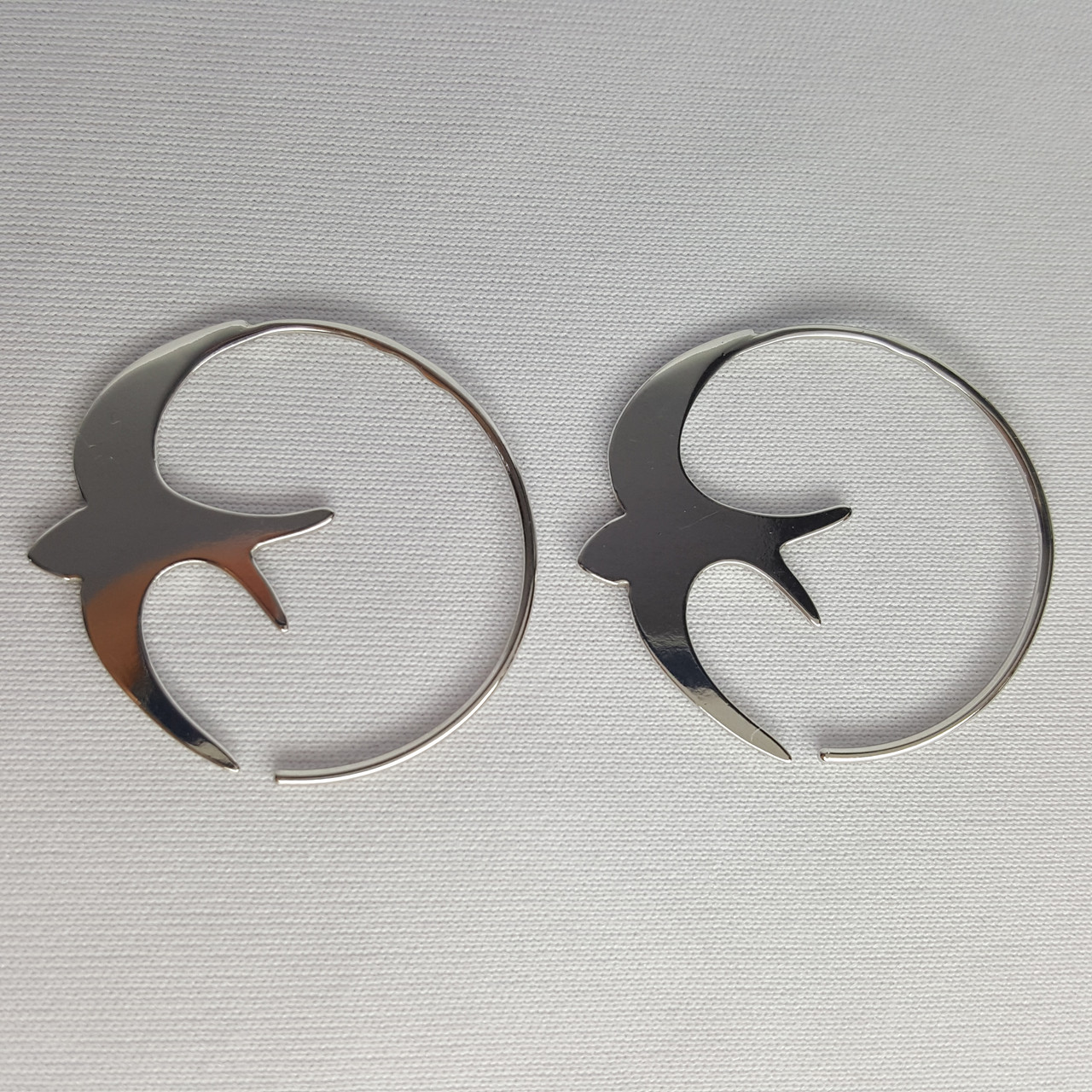 Серебряные серьги-конго «Ласточки» 925 пробы без вставок, 925, 16 850 тг