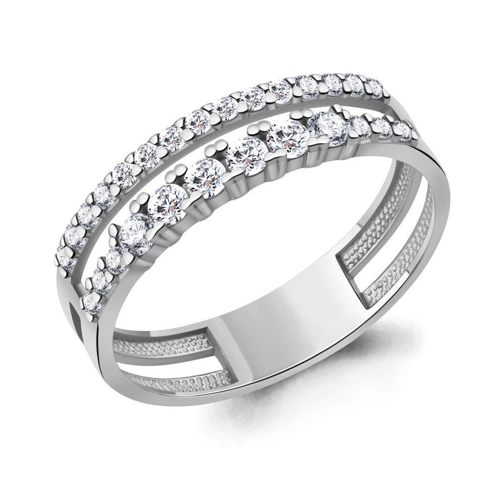 Серебряное кольцо с двумя дорожками фианитов 925 пробы - Instagram Reel 