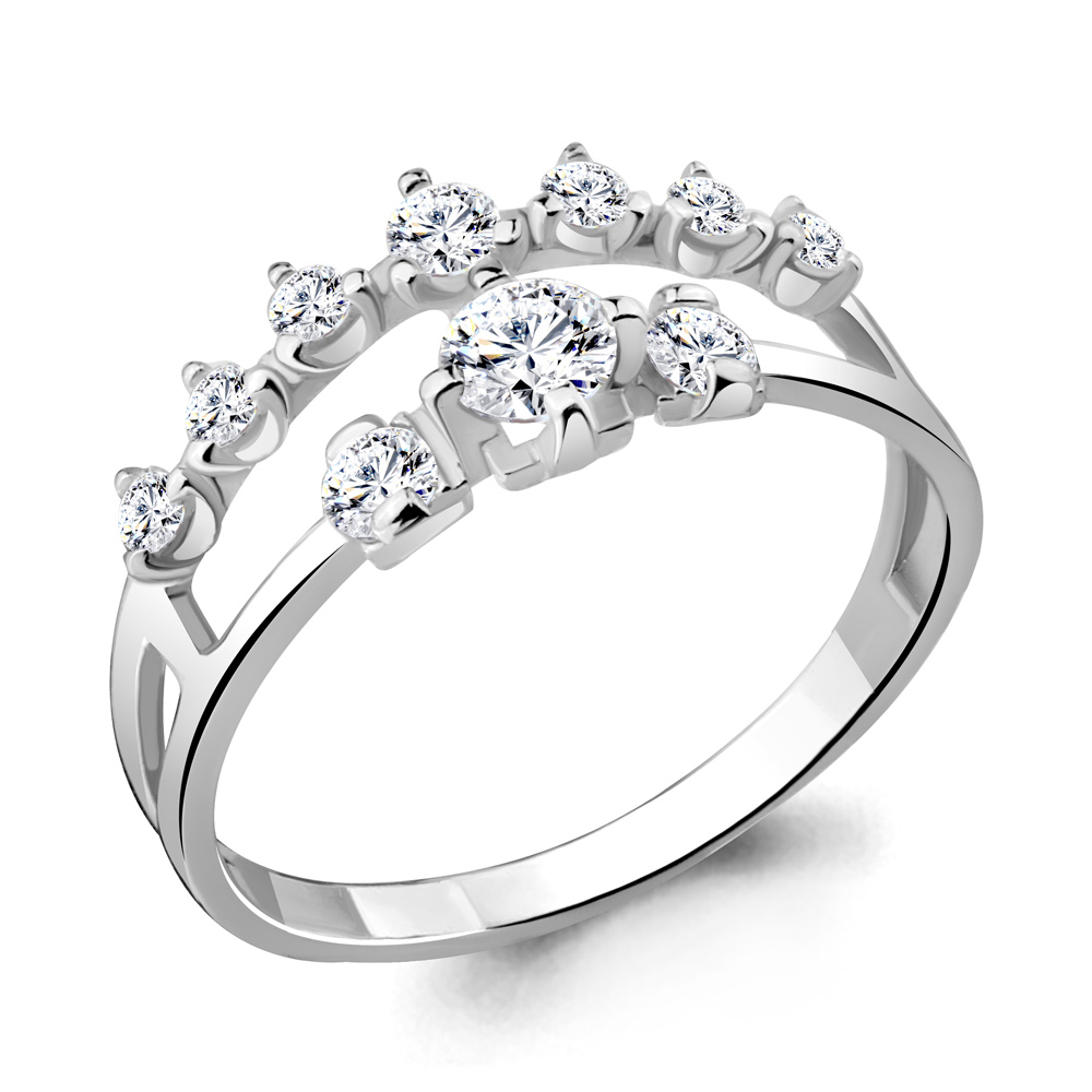 Серебряное кольцо с дорожками из фианитов 925 пробы - Instagram Reel 