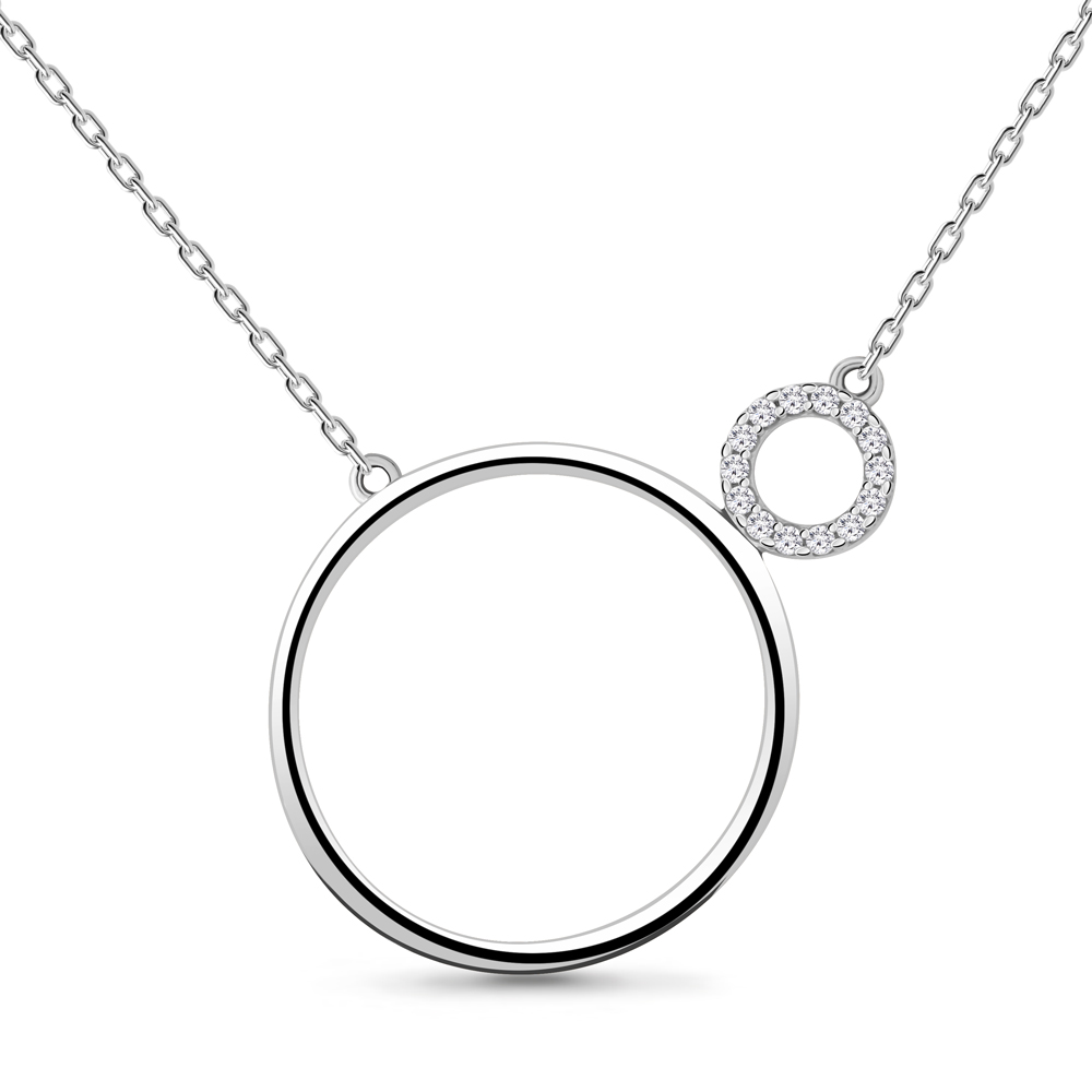 Серебряное колье 925 пробы с фианитами в форме кругов - Instagram Reel 
