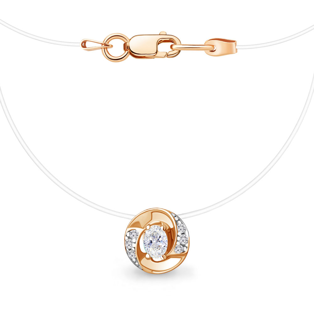 Серебряное колье на леске с фианитом 925 пробы - Instagram Reel 