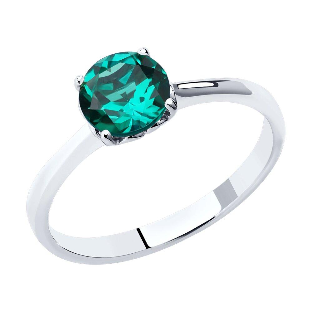 Кольцо из серебра с гидротермальным изумрудом - видео на модели