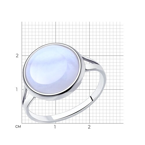 Кольцо из серебра с агатом из серебро — вид 3