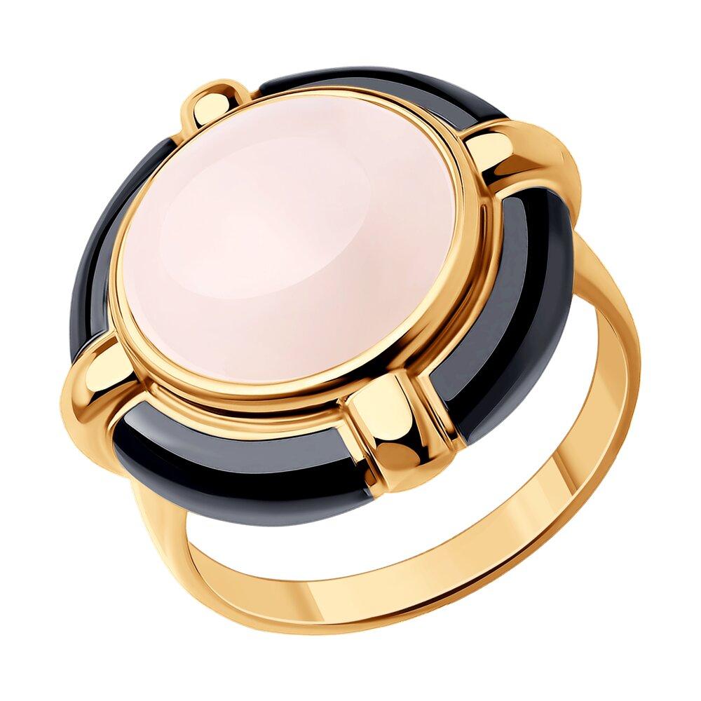 Кольцо из золочёного серебра с кварцем - видео на модели