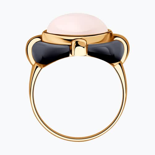 Кольцо из золочёного серебра с кварцем из серебро — вид 2