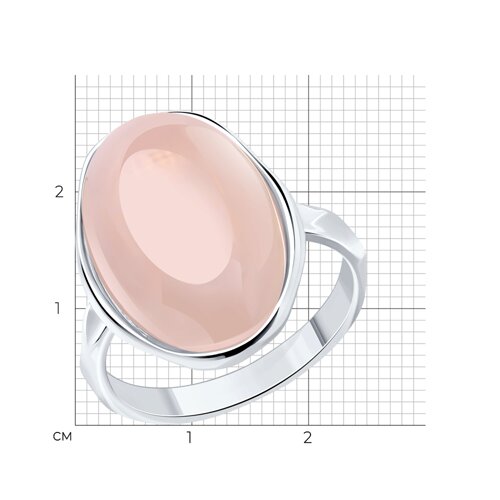 Кольцо из серебра с кварцем из родированное серебро — вид 4