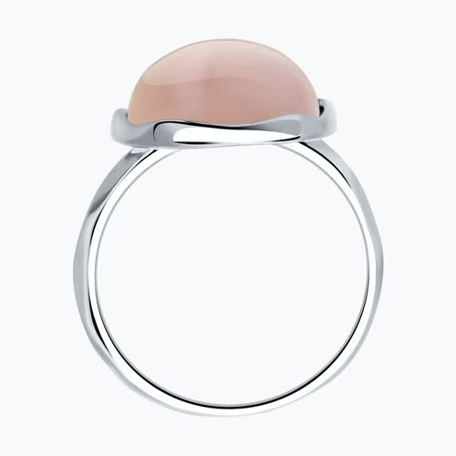 Кольцо из серебра с кварцем из родированное серебро — вид 5