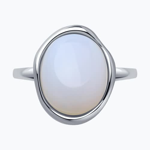 Кольцо из серебра с опалитом из серебро — вид 2