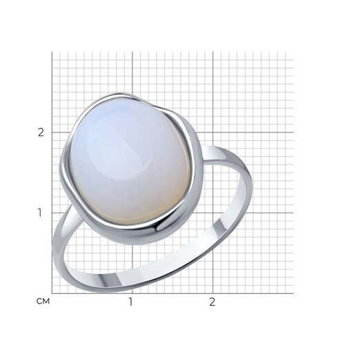 Кольцо из серебра с опалитом из серебро — вид 5