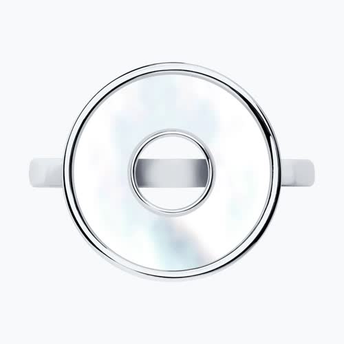 Кольцо из серебра с перламутром из серебро — вид 2