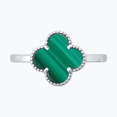 Кольцо из серебра с малахитом из серебро — вид 2