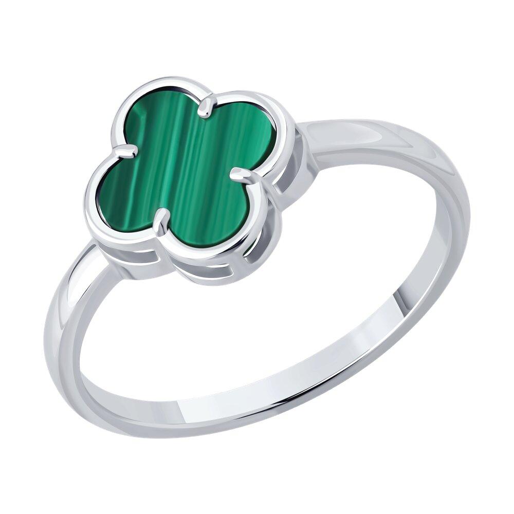 Кольцо из серебра с малахитом - видео на модели