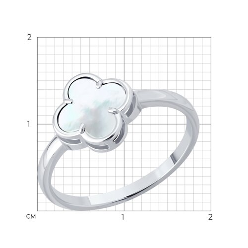 Кольцо из серебра с перламутром из серебро — вид 4