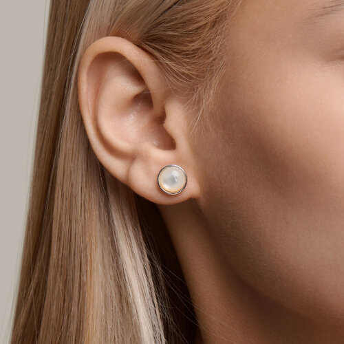 Серьги из серебра с перламутром из серебро — вид 2