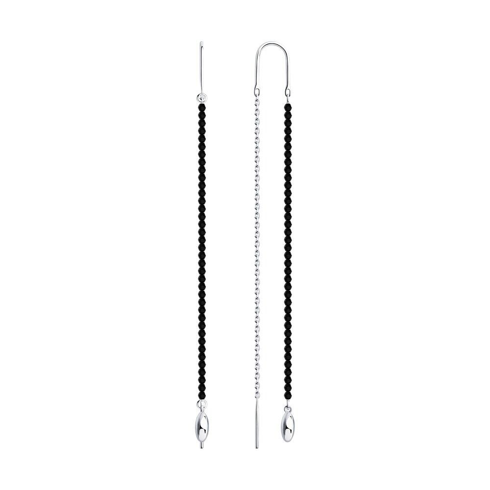 Серьги из серебра с шпинелью - видео на модели