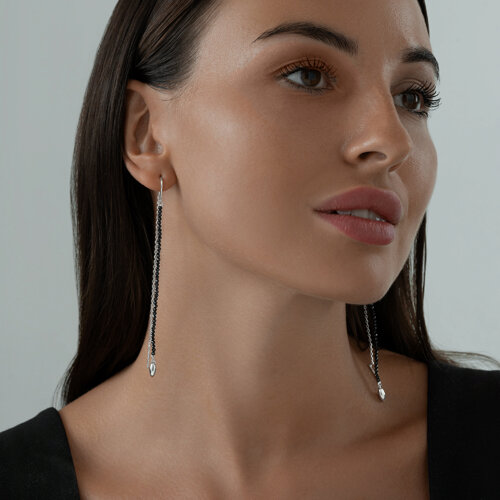 Серьги из серебра с шпинелью из серебро — вид 3