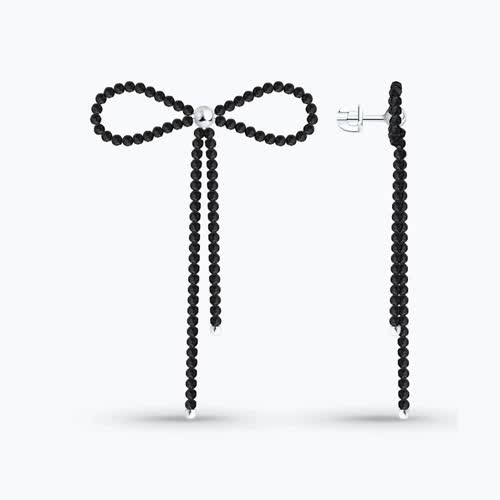 Серьги из серебра с шпинелью - видео на модели