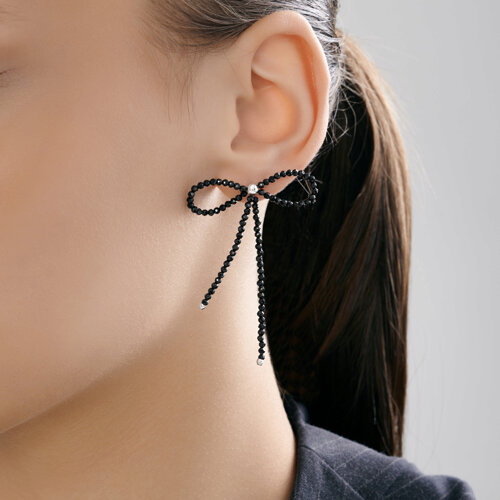 Серьги из серебра с шпинелью из серебро — вид 3