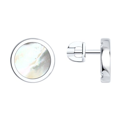 Серьги из серебра с перламутром - видео на модели