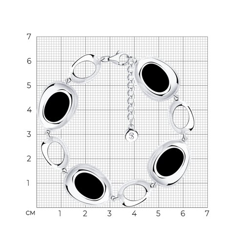 Браслет из серебра с агатами из серебро — вид 5