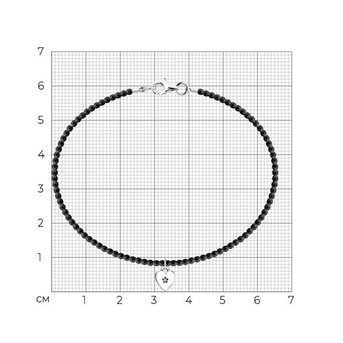 Браслет из серебра с шпинелью и фианитом из серебро — вид 5