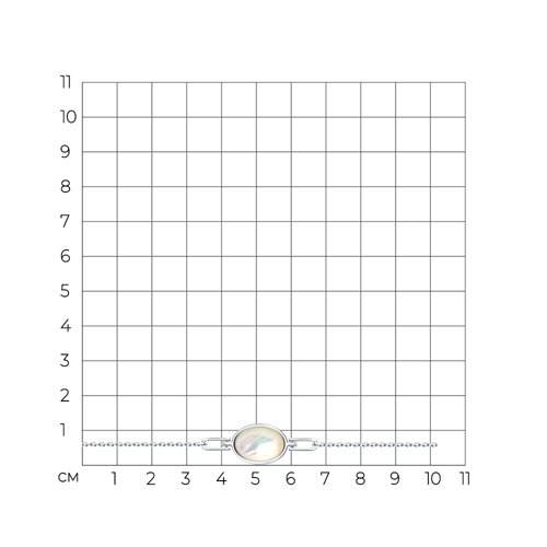 Браслет из серебра с перламутром из серебро — вид 3