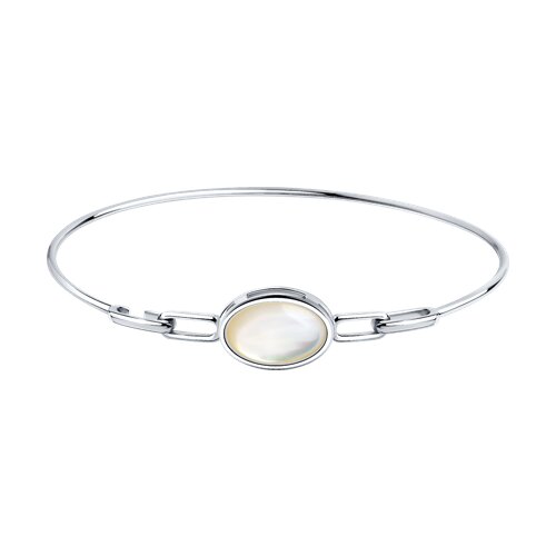 Браслет из серебра с перламутром - видео