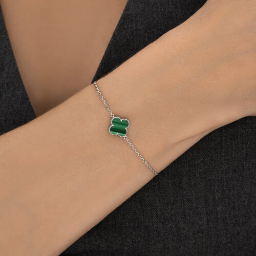 Браслет из серебра с малахитом из серебро — вид 4