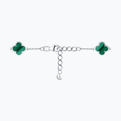 Браслет из серебра с малахитами из серебро — вид 2