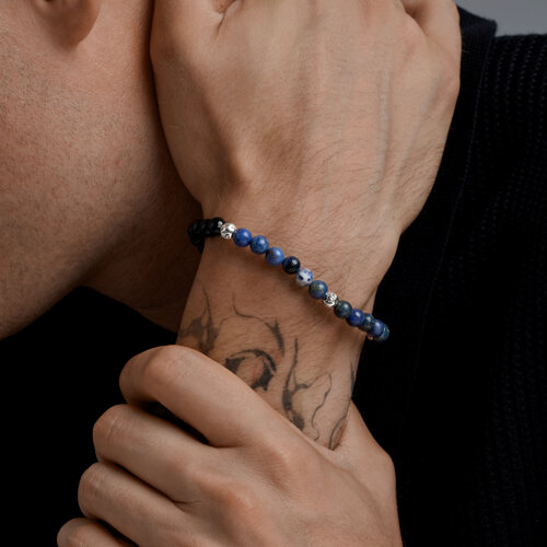 Браслет из серебра с поделочными вставками из серебро — вид 3