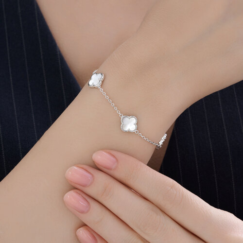 Браслет из серебра с перламутром из серебро — вид 4