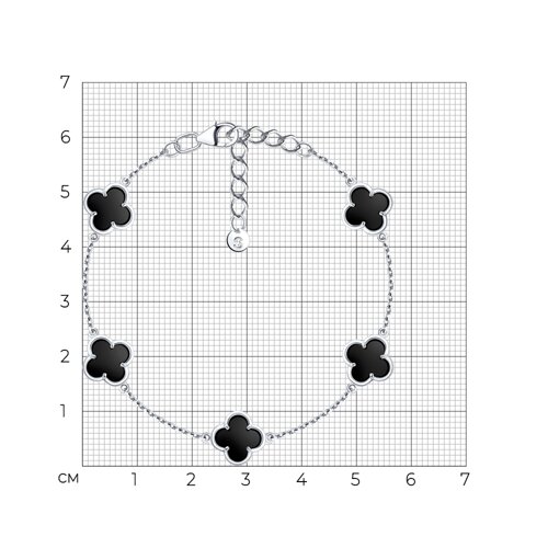 Браслет из серебра с ониксами из серебро — вид 6