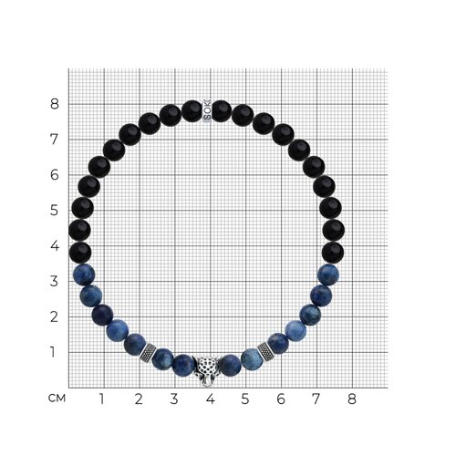 Браслет из серебра с полудрагоценными вставками из серебро — вид 5