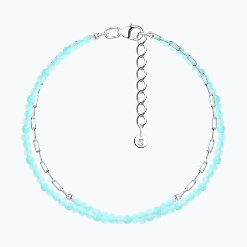 Браслет из серебра с амазонитом - видео на модели