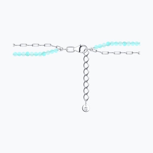 Браслет из серебра с амазонитом из серебро — вид 2