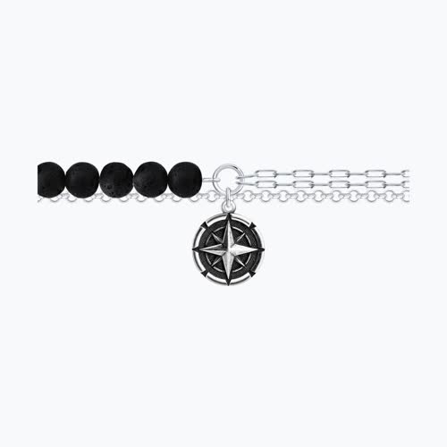 Браслет из серебра с вулканической лавой из серебро — вид 3