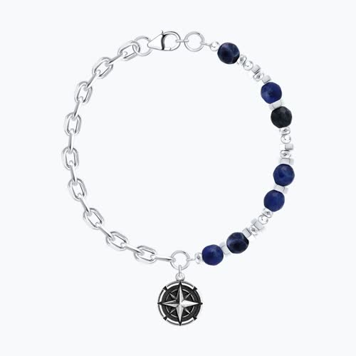 Браслет из серебра с полудрагоценными вставками из серебро