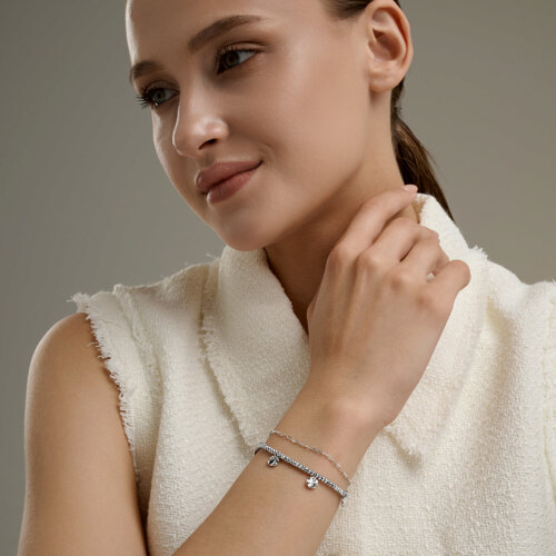 Браслет из серебра с гематитом из серебро — вид 5