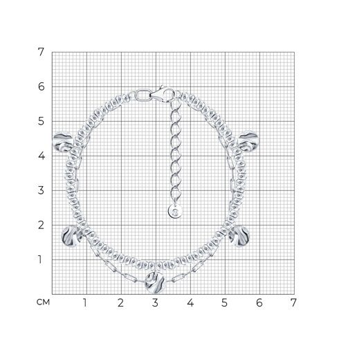 Браслет из серебра с гематитом из серебро — вид 6