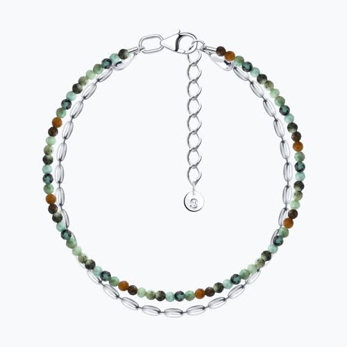 Браслет из серебра с бирюзой - видео на модели