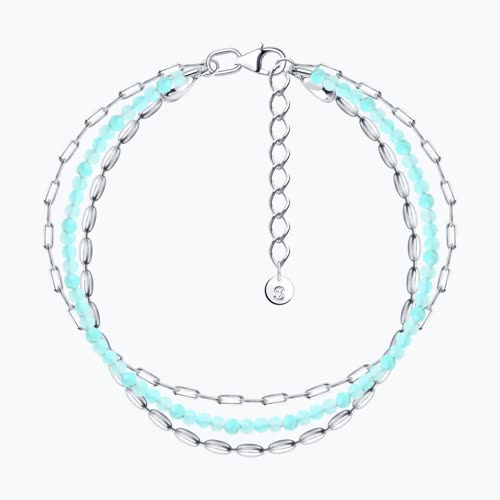 Браслет из серебра с амазонитом - видео на модели