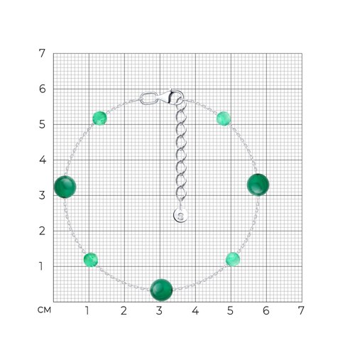 Браслет из серебра с агатами из серебро — вид 3